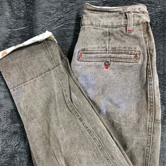 Denim - Vintage Brown Pleated Tapered Jeans Womens 9/10‎
